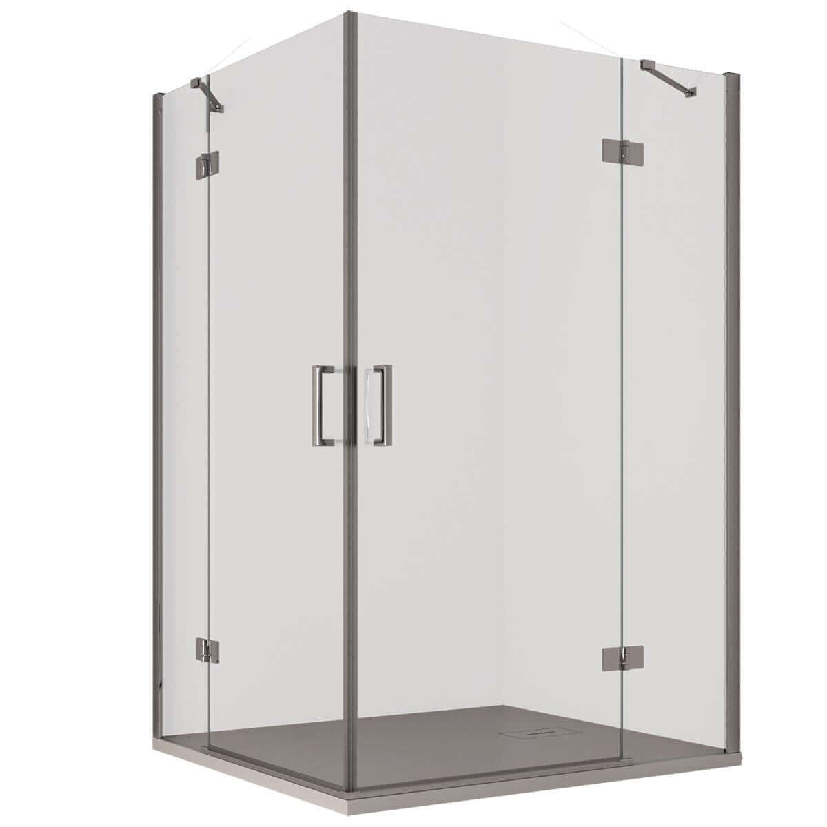 Box Doccia Doppia Battente Cristallo Anticalcare Trasparente 8mm H195