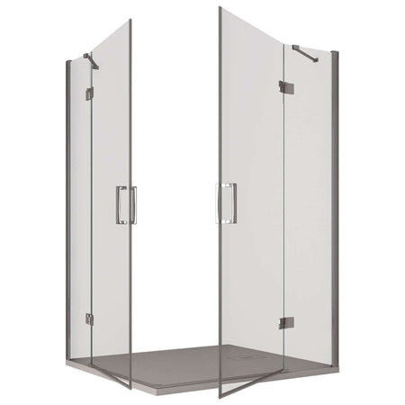 Box Doccia Doppia Battente Cristallo Anticalcare Trasparente 8mm H195