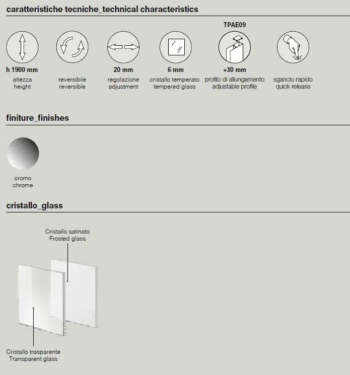 Box Doccia ECO 6mm Porte Scorrevoli H190