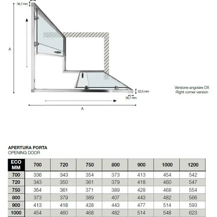 Box Doccia ECO 6mm Porte Scorrevoli H190
