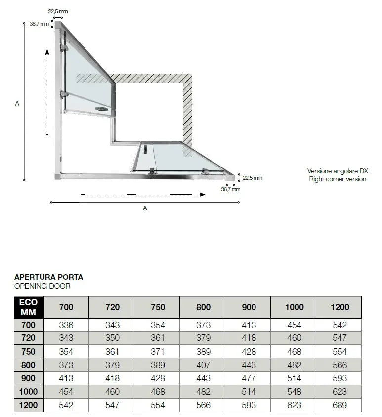 Box Doccia ECO 6mm Porte Scorrevoli H190
