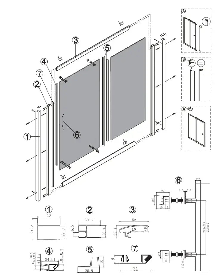 Box Doccia Flora H190 Cristallo Anticalcare 6mm Satine