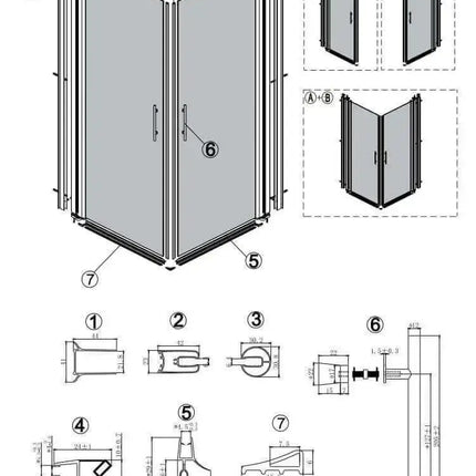 Box Doccia H200 Battente Totale Interno Esterno e Fisso
