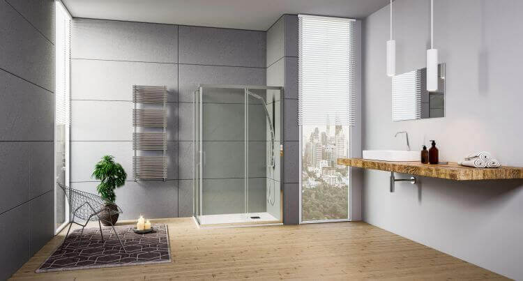 Box Doccia H190 Cristallo Trasparente Anticalcare 6mm Doppia Porta Scorrevole