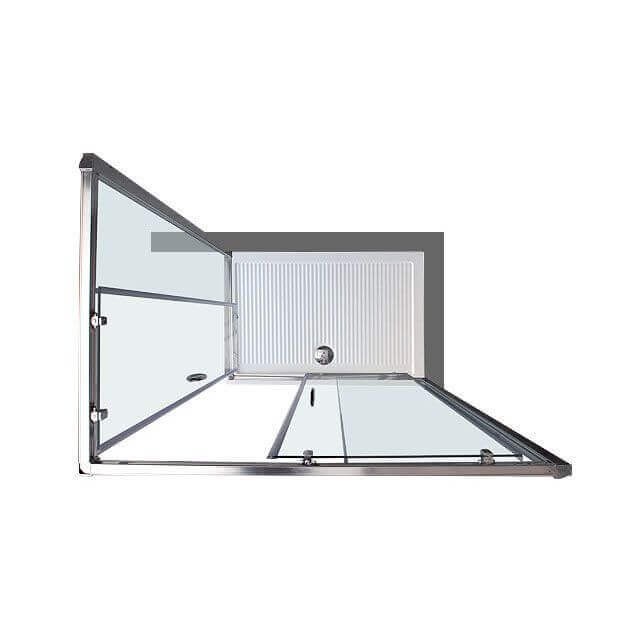 Box Doccia H190 Cristallo Trasparente Anticalcare 6mm Doppia Porta Scorrevole