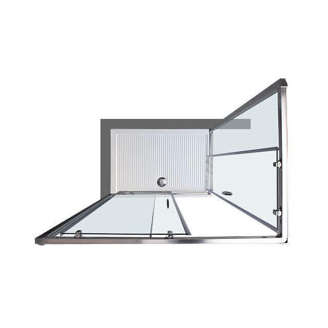 Box Doccia H190 Cristallo Trasparente Anticalcare 6mm Doppia Porta Scorrevole