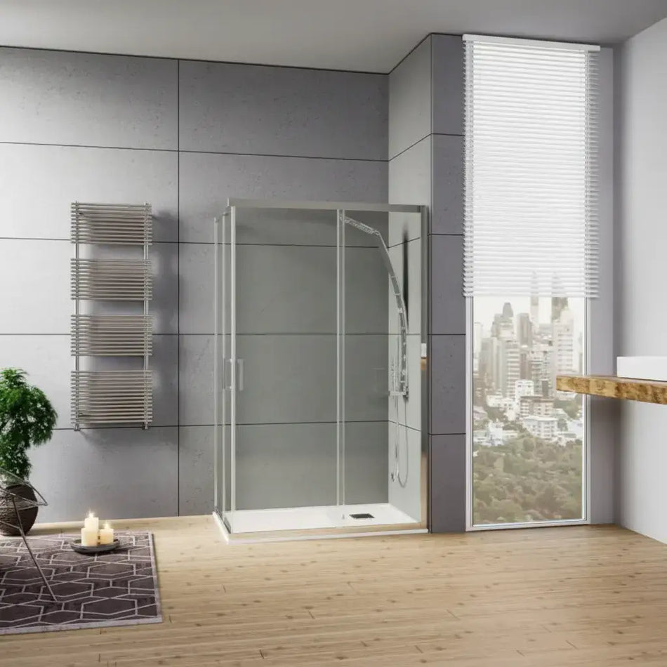 Box Doccia 70x90 H190 Trasparente Anticalcare 6mm Doppia Scorrevole