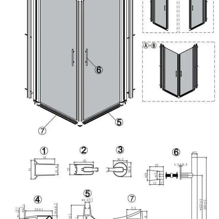 Box Doccia H200 Doppia Battente Totale Interno Esterno