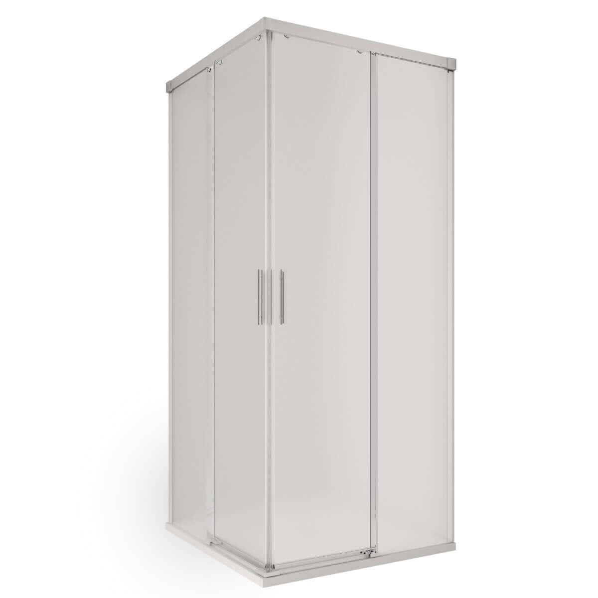 Box Doccia H195 Satinato 6mm Doppia Porta Scorrevole