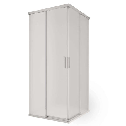 Box Doccia H195 Satinato 6mm Doppia Porta Scorrevole