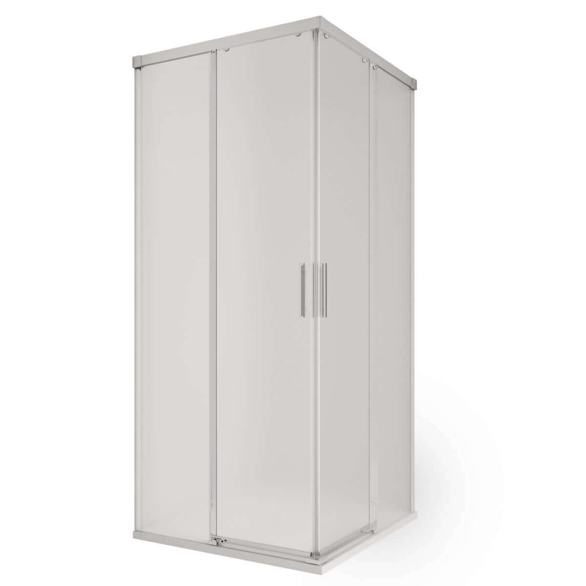 Box Doccia H195 Satinato 6mm Doppia Porta Scorrevole