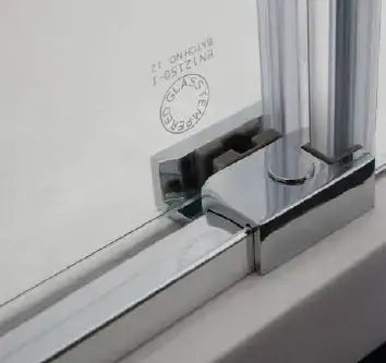 Box doccia H200 8mm anticalcare anta scorrevole, cristallo trasparente soft-close, profili cromati, design elegante bagno