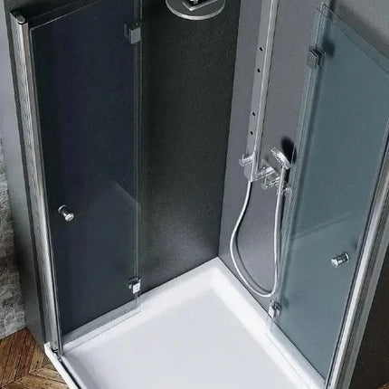 Box Doccia H200 Doppia Anta a Libro Frameless Trasparente 6mm
