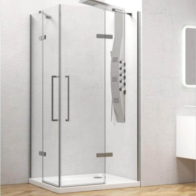 Box Doccia H200 Doppia Anta Battente 8mm Trasparente Anticalcare