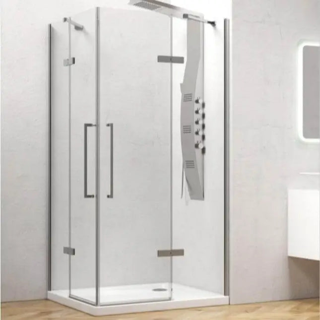 Box Doccia H200 Doppia Anta Battente 8mm Trasparente Anticalcare