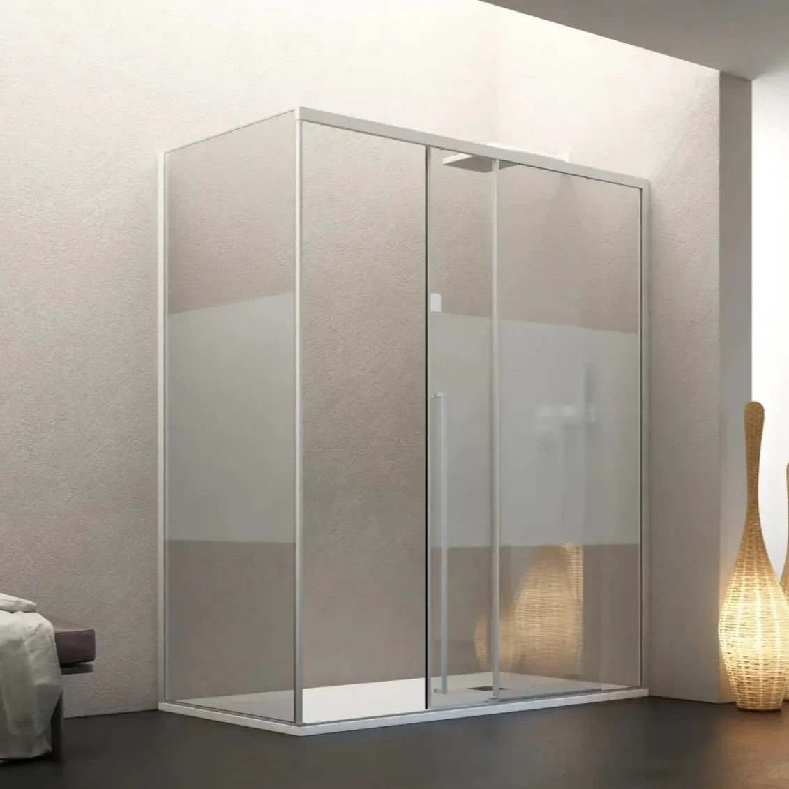 Box Doccia H200 Scorrevole Anticalcare Cristallo Fasciato 8mm