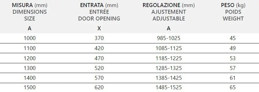 Box Doccia H200 Scorrevole Trasparente 8mm Anticalcare