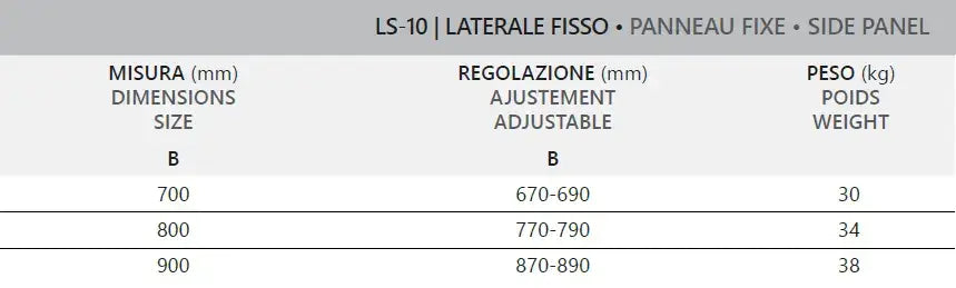Box Doccia H200 Scorrevole Trasparente 8mm Anticalcare