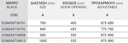 Box Doccia Doppio Scorrevole 6mm Anticalcare H200 Profili Neri