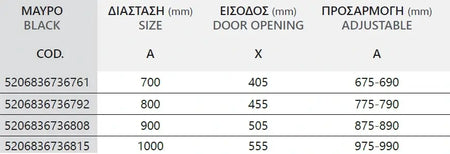 Box Doccia Doppio Scorrevole 6mm Anticalcare H200 Profili Neri
