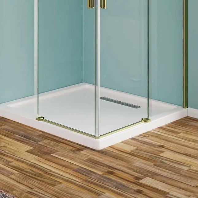 Box Doccia 8mm Profili Oro Doppia Scorrevole H190 Inox