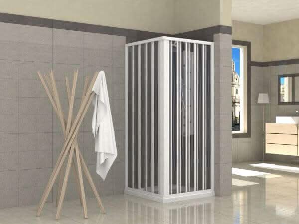 Box Doccia PVC Apertura Totale a Soffietto H185