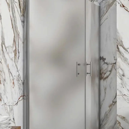 Box Doccia Satinato H200 Doppia Battente Totale Apertura Interna Esterna