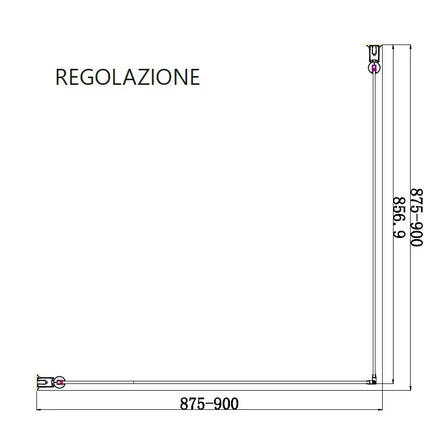 Box Doccia Satinato H200 Doppia Battente Totale Apertura Interna Esterna