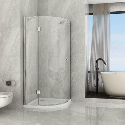 Box Doccia Semicircolare H195cm Anta Battente Cristallo 8mm