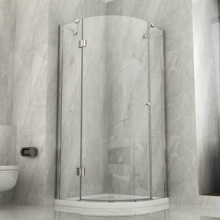 Box Doccia Semicircolare H195cm Anta Battente Cristallo 8mm