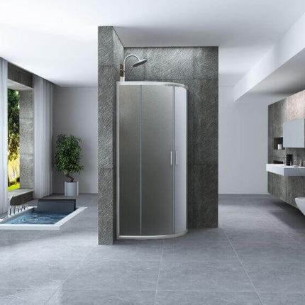 Box Doccia Semicircolare Opaco 6mm Doppia Scorrevole H190cm
