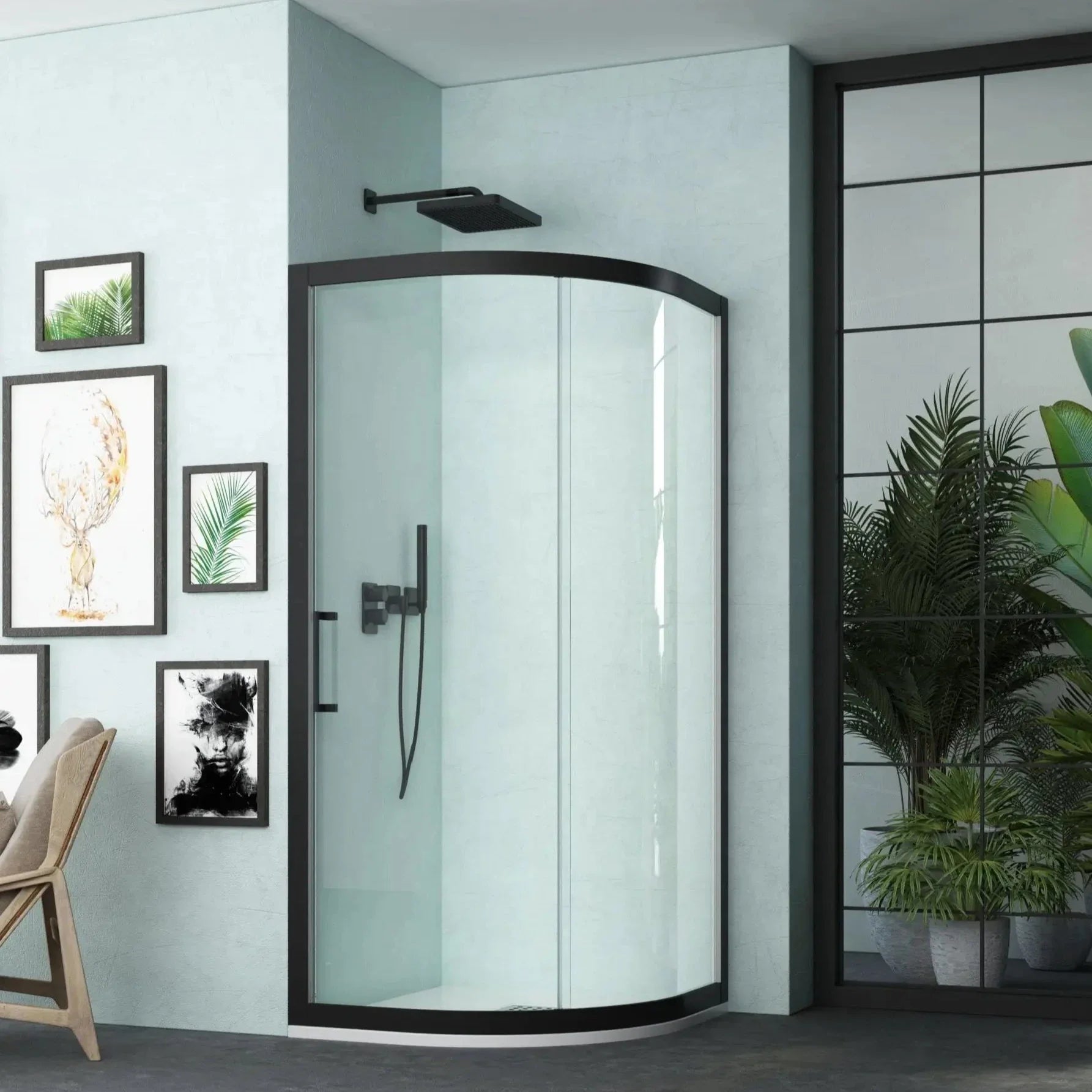 Box Doccia Semicircolare Scorrevole H200 Trasparente Oxi Slide