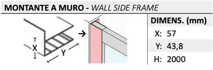 Box Doccia Semicircolare 80x80 Scorrevole H200 Trasparente Oxi Slide