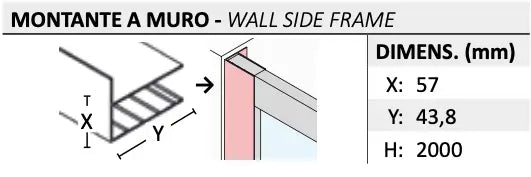Box Doccia Semicircolare Scorrevole H200 Trasparente Oxi Slide
