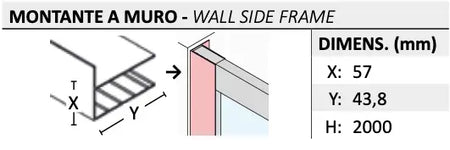 Box Doccia Semicircolare Scorrevole H200 Trasparente Oxi Slide