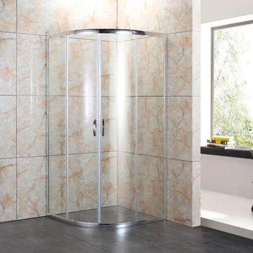 Box Doccia Semicircolare Trasparente 4mm Doppia Scorrevole H185