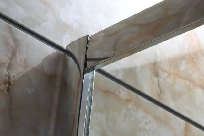 Box Doccia Semicircolare Trasparente 4mm Doppia Scorrevole H185