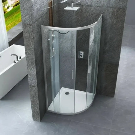 Box Doccia Semicircolare Trasparente 6mm Doppia Scorrevole H190cm