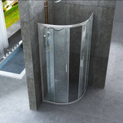 Box Doccia Semicircolare Trasparente 6mm Doppia Scorrevole H190cm