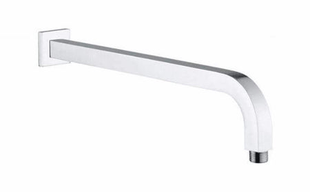Braccetto doccia squadrato curvo per soffione - 30cm / 38cm