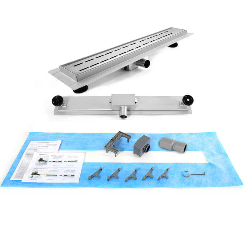 Raccogliticcio Per Doccia In Acciaio Inox – 2 Pezzi, 12 Cm, Con Piastra A Parete – Antiodore, Facile Da Pulire