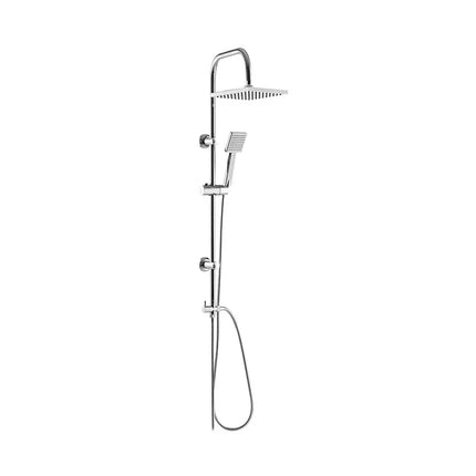 Colonna doccia Vittoria senza miscelatore con soffione quadrato in acciaio inox 200x200 mm e doccetta a 1 getto