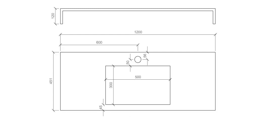 Composizione Bagno 120cm Con Vasca Integrata Cassetto E Specchio - Mobile Bagno TFT
