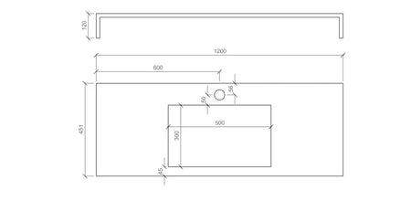Composizione Bagno 120cm Con Vasca Integrata Cassetto E Specchio - Mobile Bagno TFT