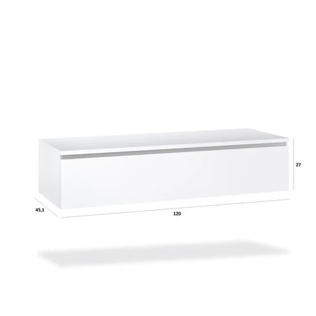 Composizione Bagno 120cm Con Vasca Integrata Cassetto E Specchio - Mobile Bagno TFT