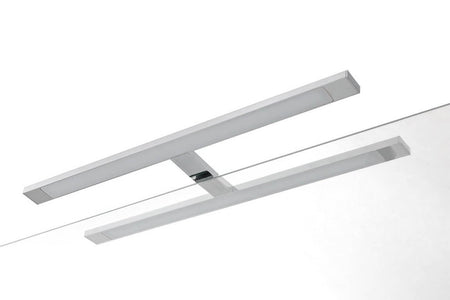 Composizione Bagno 160cm Con Doppio Lavabo, Cassetti E Specchio Con Lampada