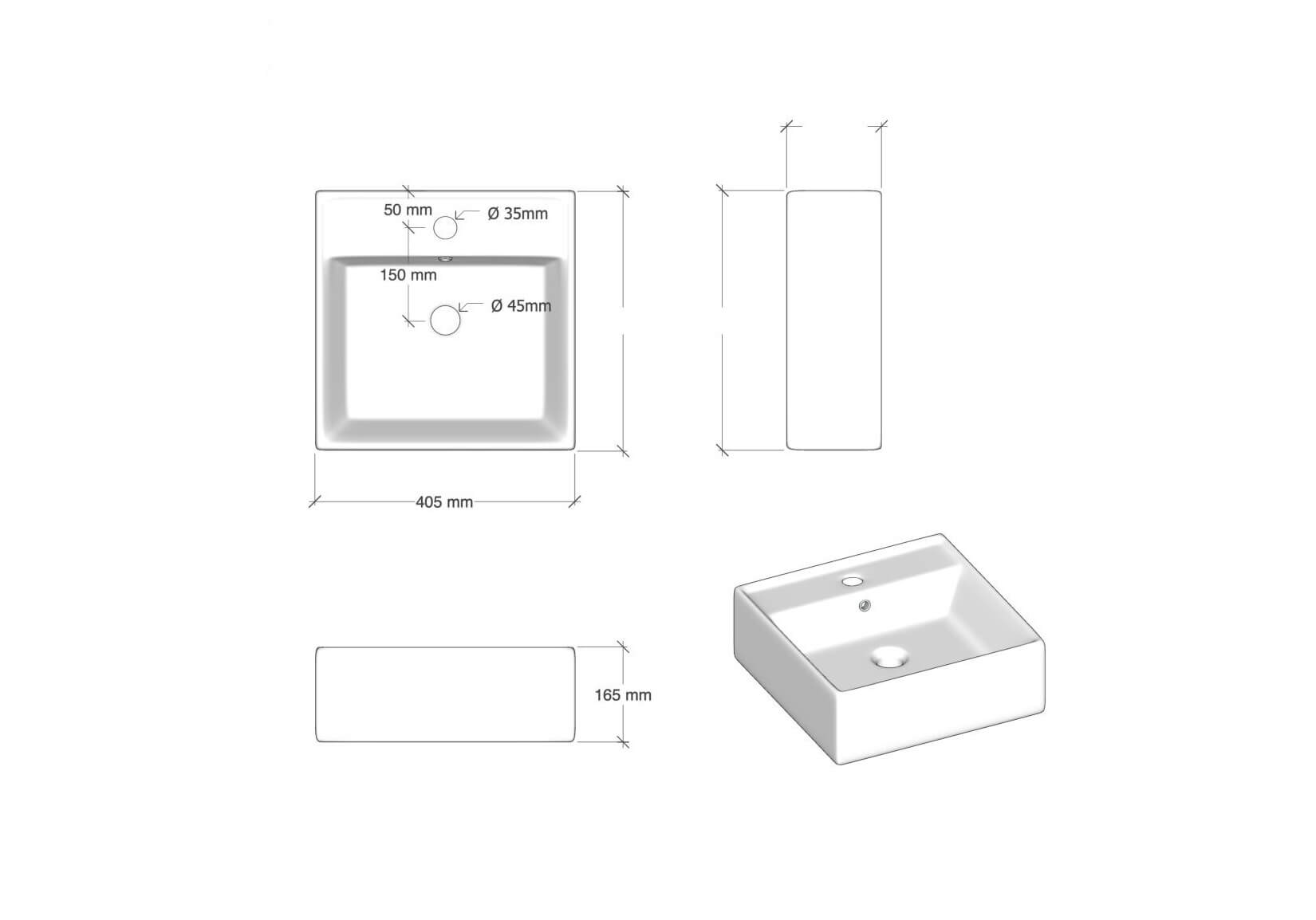 Composizione Bagno 160cm Con Doppio Lavabo, Cassetti E Specchio Con Lampada