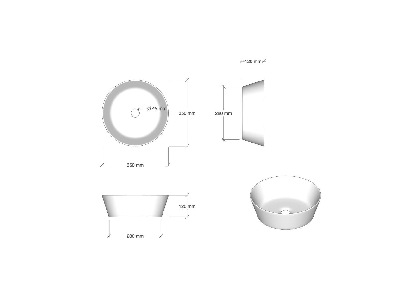Composizione Bagno 225cm Sospesa Con Doppio Lavabo, Cassetti E Specchio