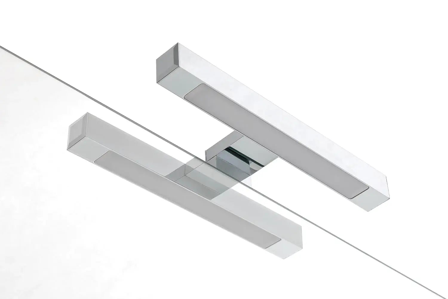Composizione Mobile Bagno 100cm Sospeso Con Due Cassetti E Specchio Con Lampada