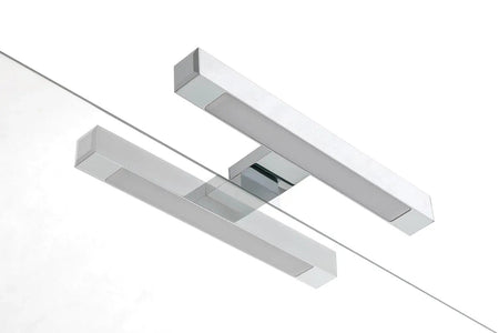 Composizione Mobile Bagno 100cm Sospeso Con Due Cassetti E Specchio Con Lampada